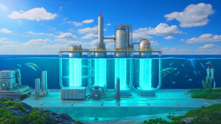 “Scientists Just Did the Impossible”: This New Ocean Tech Turns Captured CO2 Into Biodegradable Plastic (and Could Save the Planet’s Seas) Illustration of the artificial ocean carbon recycling system capturing and converting oceanic CO2 into drop-in biochemicals.