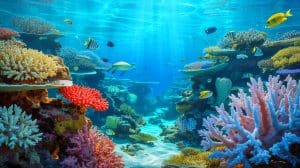 “Everything Is Starting to Collapse”: Scientists Warn Coral Reefs Have Hit a Climate Tipping Point (and we may be next) Illustration of Mass Coral Die-Offs Due to Rising Global Temperatures.