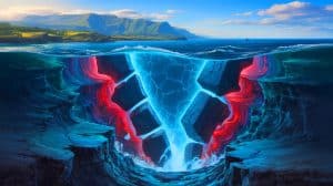 Pacific Northwest Transformation: Earth’s Split Unfolds, Revealing Geological Changes and Potential Human Impact in the Region Illustration of a subduction zone breaking apart beneath the Pacific Northwest.