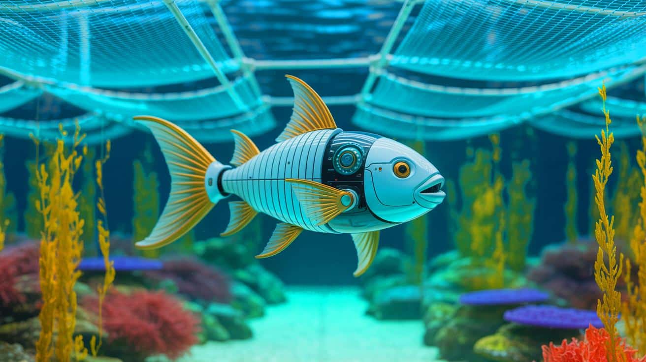 “Steel Scales Beneath the Waves”: Robotic Fish Tested in Spain Could Redefine Global Aquaculture Maintenance and Trigger a New Era of Sustainable Fish Farming