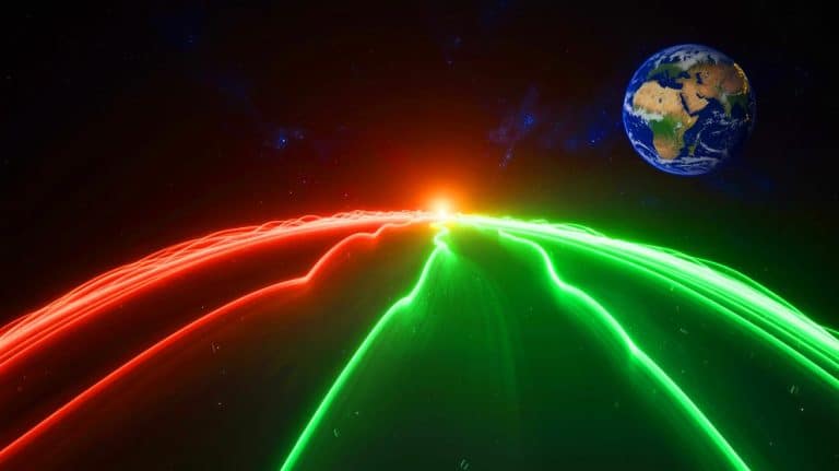 Illustration of Earth's magnetosphere showing reversed electric field patterns.