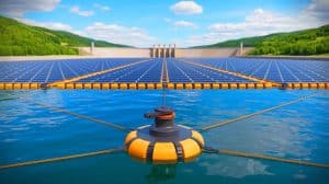 “It Finally Stays Afloat”: This Self-Adjusting Buoy Could Make Floating Solar on Hydropower Dams the Next Big Energy Breakthrough Illustration of a Self-Adjusting Buoy Enhancing Floating Solar Stability on a Hydropower Dam.