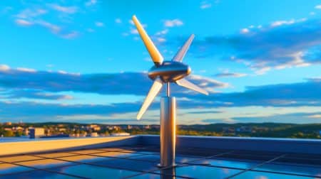 Illustration of Innovative AI-Powered Micro Wind Turbines by Gevi Wind.