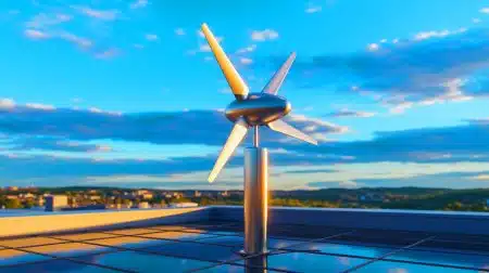 Illustration of Innovative AI-Powered Micro Wind Turbines by Gevi Wind.