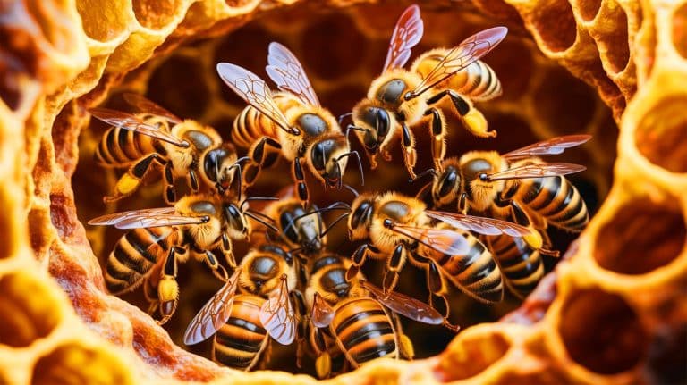 “They Remember the Sky Itself”: This Discovery Reveals Honeybees Secretly Map Their World With a Language Scientists Never Thought Possible Illustration of honeybees performing the waggle dance to communicate complex spatial information.