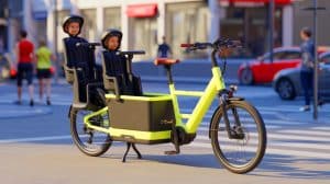 “They Outgrew It in Months”: This Modular Ebike Expands With Your Family (and could finally replace your car) Illustration of a modular cargo ebike adapting to different family and hauling needs.