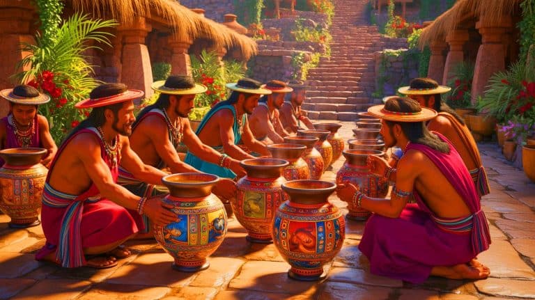 “They Were All Drinking It”: This Psychedelic Beer United an Ancient Empire (and Its Secret Ingredient Still Stuns Scientists) Illustration of the Wari Civilization Using Psychedelics in Beer During Communal Gatherings.