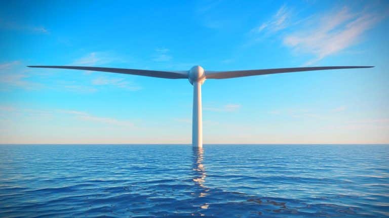 “This Giant Floats and Powers Cities”: China Unveils World’s Largest Offshore Wind Turbine With Blades the Size of Seven Soccer Fields Illustration of the world's largest floating offshore wind turbine assembled in China.