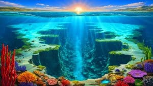 Illustration of Zealandia, the newly discovered sunken continent beneath the Pacific Ocean.