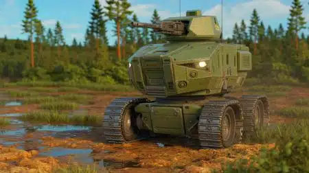 Illustration of the NUMO Ground Robot Deployed by Ukraine for Military Operations.