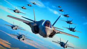 Illustration of NATO aircraft participating in the Steadfast Noon nuclear deterrence exercise.