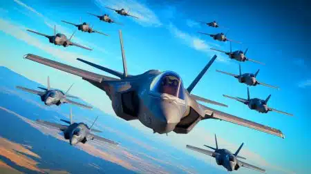 Illustration of NATO aircraft participating in the Steadfast Noon nuclear deterrence exercise.