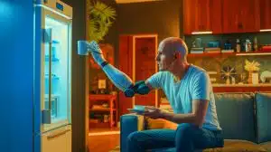 Illustration of a Patient with ALS Using Neuralink to Control a Robotic Arm.