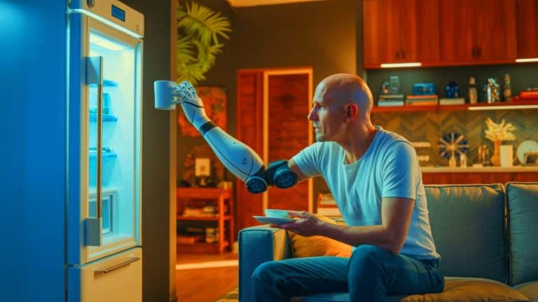 “He Moved It With His Mind”: This Neuralink Breakthrough Lets a Paralyzed Man Control a Robotic Arm by Thought Alone (and it actually worked) Illustration of a Patient with ALS Using Neuralink to Control a Robotic Arm.