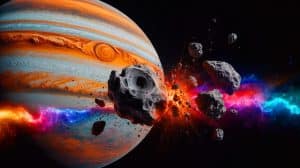 Illustration of the Asteroid Belt Losing Mass Due to Collisions.