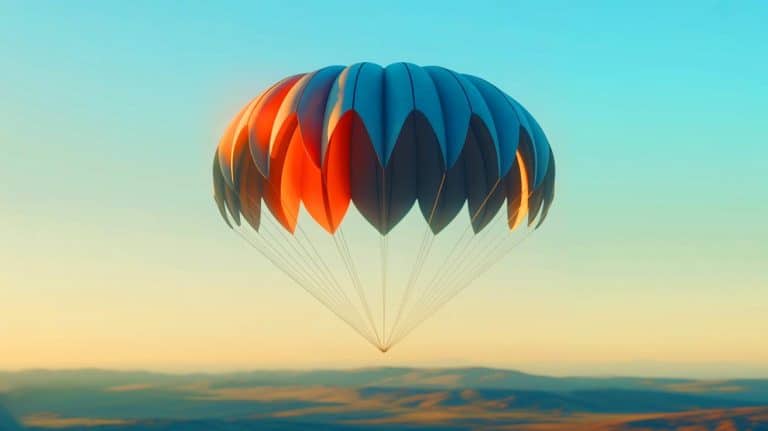 “A Single String, a Perfect Fall”: Engineers Unveil Kirigami Parachute That Promises Pinpoint Landings From Disaster Zones to Distant Planets Illustration of a kirigami-inspired parachute stabilizing in free fall.