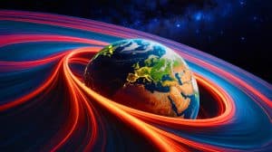 “Scientists Warn of Terrifying Sounds”: Audio From Earth’s Magnetic Collapse Reveals 95% Shield Loss and 440 Years of Radiation Exposure Illustration of the Earth's magnetic field as interpreted from Swarm satellite data.