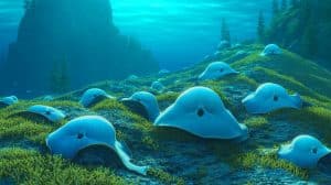 “Biologist Calls It a Nursery”: Vancouver Island Volcano Exposes Thousands of Giant Skate Eggs Using Heat to Accelerate 4-Year Development Cycle Illustration of an underwater volcano revealing giant eggs of the Pacific white skate.