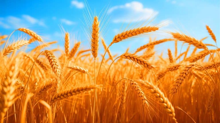 Wheat Yields Could Triple: Hidden Gene Discovery Sparks Hope for Global Food Security and Farmer Prosperity Illustration of a wheat field with enhanced grain yield potential due to genetic advancements.