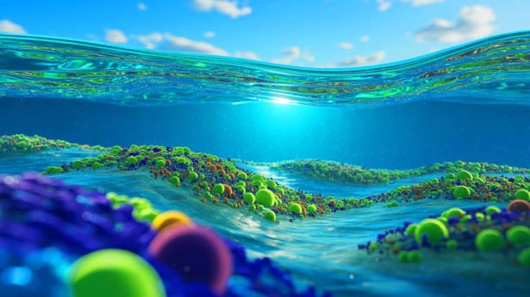 “They’re Dying Faster Than We Thought”: This Tiny Ocean Bacteria Crisis Could Cut Earth’s Oxygen Supply in Half (and no one’s ready) Illustration of Prochlorococcus Cyanobacteria in the Ocean's Euphotic Zone.