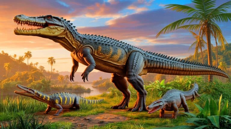 Ancient Crocodile Ancestor Uncovered, Revealing Predatory Giants Roamed Earth Before Dinosaurs Took the Stage Illustration of Tainrakuasuchus bellator, an ancient crocodile ancestor from the Triassic Period.