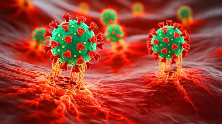 Bird Flu’s Heat Tolerance Sparks Concern, Challenging Global Efforts to Control the Spread of the Virus Illustration of bird flu viruses multiplying at fever-level temperatures.