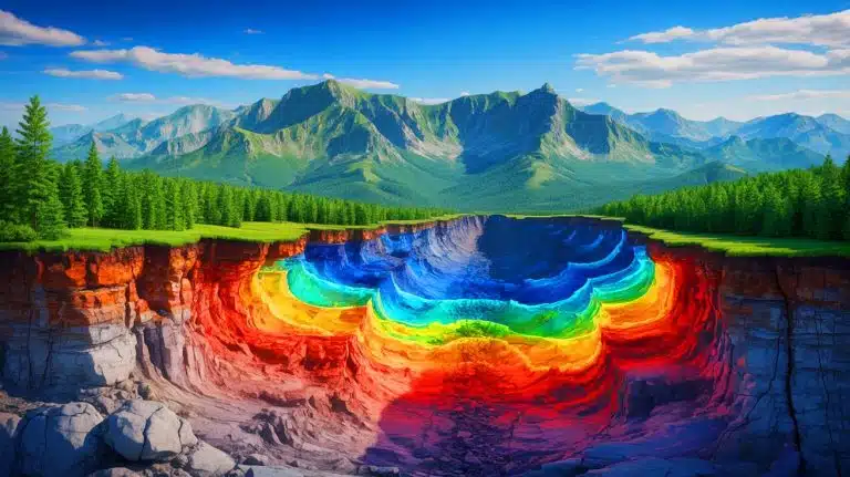 Giant Heat Blob Under U.S. Reveals Hidden Forces, Posing Mysterious Impact on Environment and Lives Illustration of the Northern Appalachian Anomaly deep beneath the Appalachian Mountains.