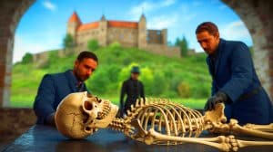 Medieval Hungarian Duke’s Coordinated Murder Unveiled by Forensic Analysis, Shedding Light on Brutal Historical Crime Illustration of the skull of Béla, Duke of Macsó, showing evidence of multiple stab wounds.