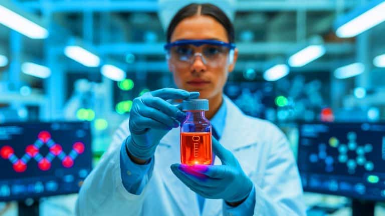 New Drug Offers Hope in Preventing Diabetes Complications Beyond Blood Sugar Control, Study Reveals Illustration of an experimental drug compound targeting diabetes complications beyond blood sugar control.