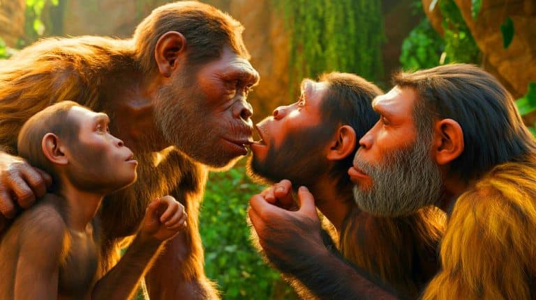 Scientists Reveal Kissing’s Ancient Origins, Uncovering How This Intimate Gesture Predates Humanity by Millions of Years Illustration of the evolutionary origins of kissing among primates, including humans and Neanderthals.