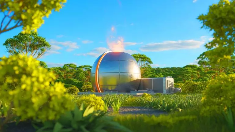 Illustration of Thorizon's molten salt reactor technology converting nuclear waste into clean energy. Image generated by AI.