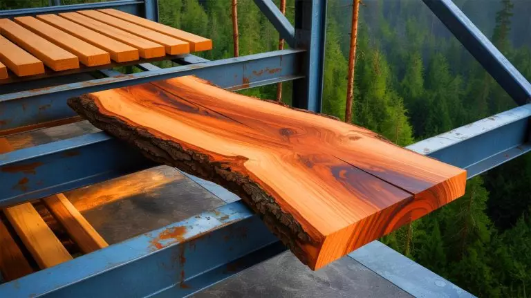 Illustration of Superwood, a revolutionary material developed by InventWood to be stronger and more durable than natural wood. Image generated by AI.