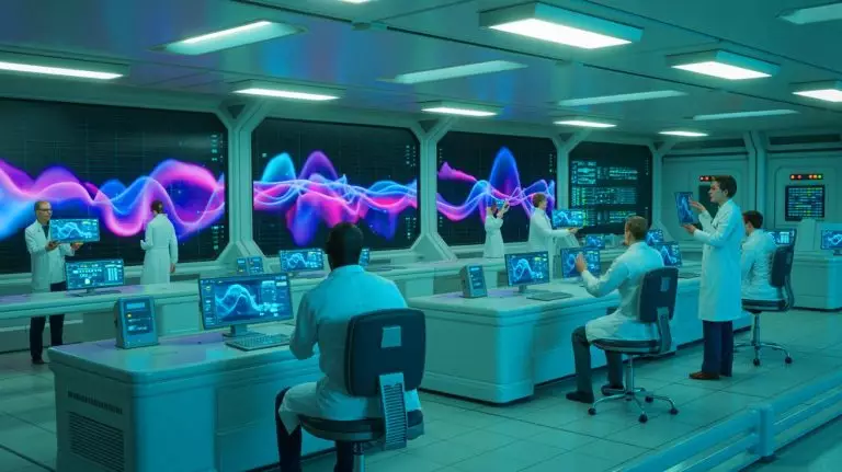Illustration of the intricate dynamics of plasma turbulence in fusion technology. Image generated by AI.